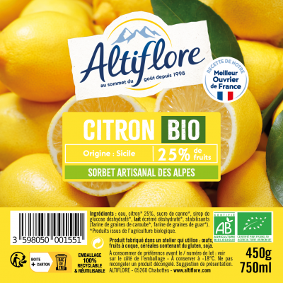 Sorbet Bio au Citron de...