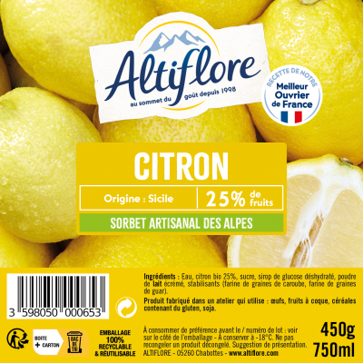 Sorbet au Citron de Sicile,...